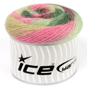 2x150gr Cakes Alpaca Fine Green Shades, Cream, Pink, Burgundy
