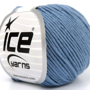 4x50gr Organic Baby Cotton light indigo Blue