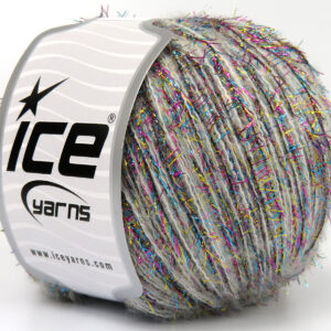 8x50gr Tommy Wool Glitz Light Grey, Black, Turquoise, Pink, Gold