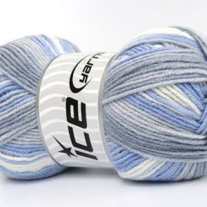 4x100gr Baby Bamboo Magic Blue Shades, Light Grey, White