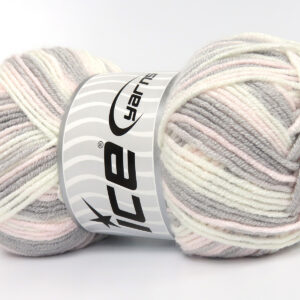 4x100gr Baby Bamboo Magic Baby Pink, White, Light Grey