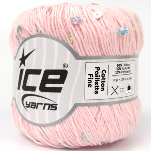 4x50gr Cotton Paillette Fine Baby Pink