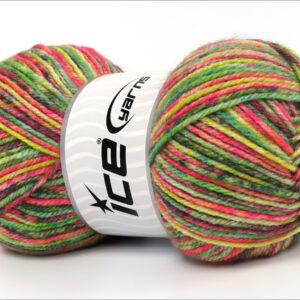 4x100gr Wool Varicolor Light Neon Colors, Maroon
