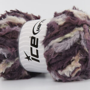 4x100gr Bunny Fur Multicolor Maroon, Grey, Salmon, Cream