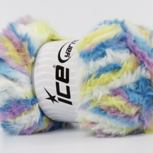 4x100gr Bunny Fur Multicolor Yellow, Blue, Pink, Lilac, White