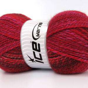 2x200gr Puzzle Wool Worsted Red Shades, Lilac, Black, Cream