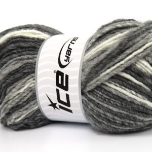 4x100gr Anatolia Wool Cord Grey Shades, White