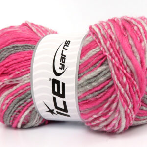 4x100gr Anatolia Wool Cord Grey Shades, Pink