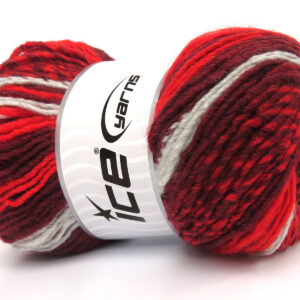 4x100gr Anatolia Wool Cord Red, Burgundy, Light Grey