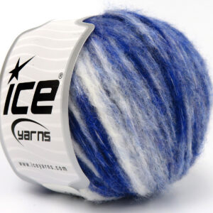 8x50gr Air Wool Spots Saxe Blue, White