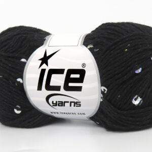 6x50gr Natural Cotton Light Paillette Black