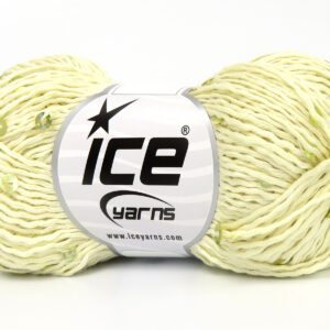 6x50gr Natural Cotton Light Paillette Light Cream