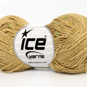 6x50gr Natural Cotton Light Paillette Light Camel