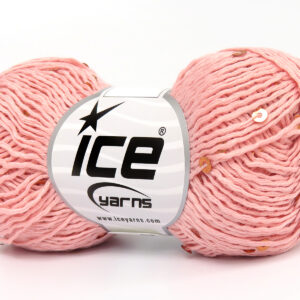 6x50gr Natural Cotton Light Paillette Light Pink