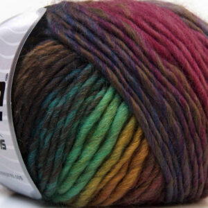 8x50gr Vivid Wool Camel, Green Shades, Pink, Purple