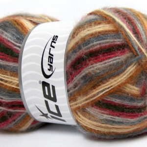 4x100gr Angora Supreme Color Brown Shades, Grey Shades, Fuchsia