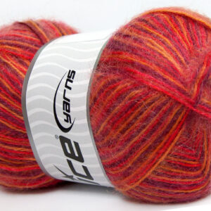 4x100gr Angora Supreme Color Purple, Red, Orange, Yellow