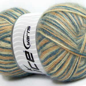 4x100gr Angora Supreme Color Blue, Beige, Cream
