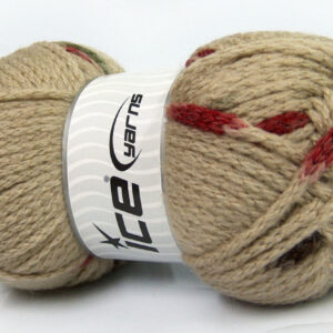 4x100gr TubeWool Bulky Spots Camel, Brown, Cream
