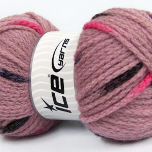 4x100gr TubeWool Bulky Spots Rose Pink, Black, Brown