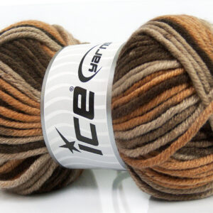 4x100gr AntiPilling Color Bulky Brown Shades, Camel