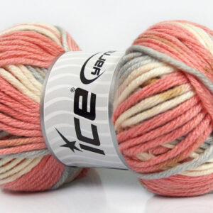 4x100gr AntiPilling Color Bulky Pink, Blue, Light Brown, White