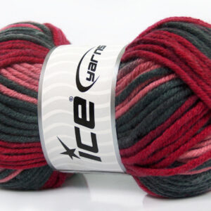 4x100gr AntiPilling Color Bulky Grey, Burgundy, Pink