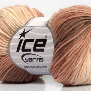 8x50gr Lorena Print Brown, Rose Brown, Light Pink