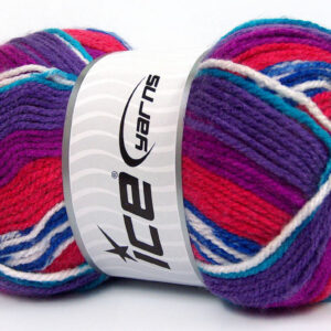 4x100gr Favorite Ethnic Purple Shades, Red, Blue, White, Turquoise