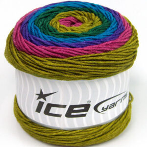 2x200gr Cakes Aran Orchid, Purple, Turquoise, Green Shades