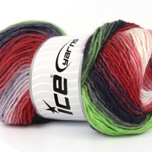 4x100gr Lana Bella Purple, Red, Pink Shades, Green Shades