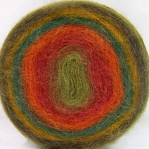 2x200gr Cakes Angora Green Shades, Orange, Red, Camel
