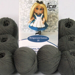 8x25gr Amigurumi Cotton 25 Grey