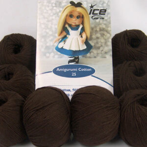 8x25gr Amigurumi Cotton 25 Dark Brown