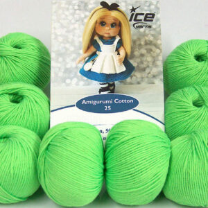 8x25gr Amigurumi Cotton 25 Neon Green