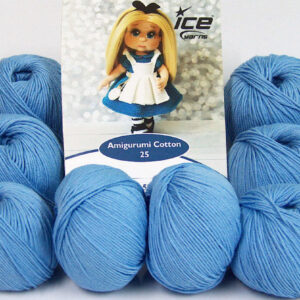 8x25gr Amigurumi Cotton 25 Light Blue