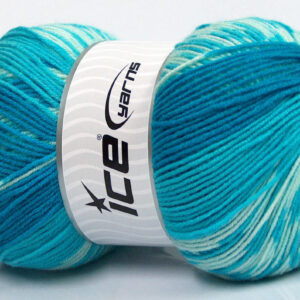 2x150gr Jacquard Wool Turquoise Shades