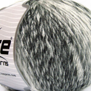 4x100gr Roseto Worsted Black, Grey Shades, White
