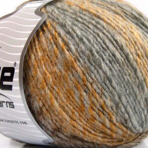 4x100gr Roseto Worsted Grey Shades, Gold