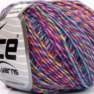 8x50gr Lorena Colorful Lilac Shades, Light Green, Gold, Cream