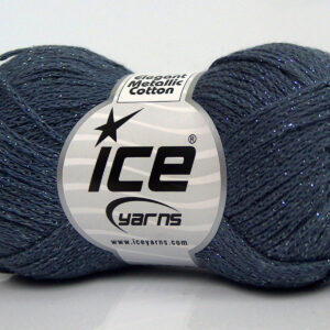 8x50gr Elegant Metallic Cotton Dark Grey