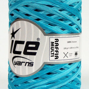 2x100gr Raffia Multi Turquoise Shades
