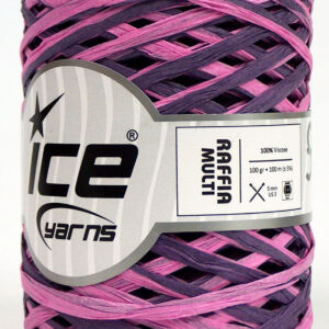 2x100gr Raffia Multi Pink, Purple