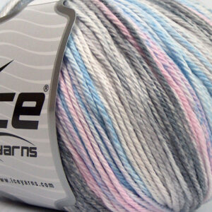 4x100gr Mona Lisa Grey Shades, Light Pink, Light Blue