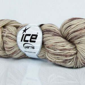 4x50gr Baby Superwash Merino Print Beige, Brown