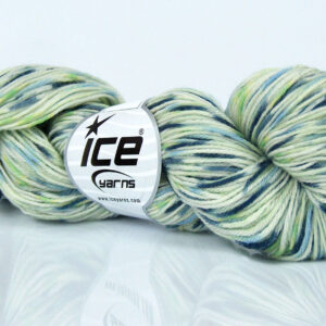 4x50gr Baby Superwash Merino Print Green Shades, Blue Shades
