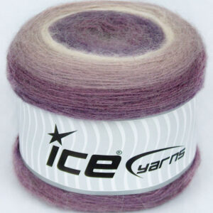 2x150gr Cakes Mohair Purple Shades, Cream