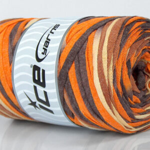 1x250gr VisCot Ribbon Color Brown Shades, Yellow, Orange