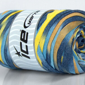 1x250gr VisCot Ribbon Color Blue Shades, Yellow Shades