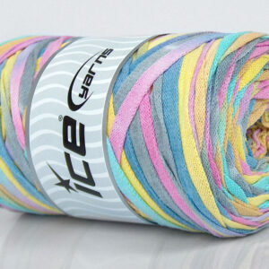 1x250gr VisCot Ribbon Color Yellow, Light Grey, Pink, Blue, Mint Green